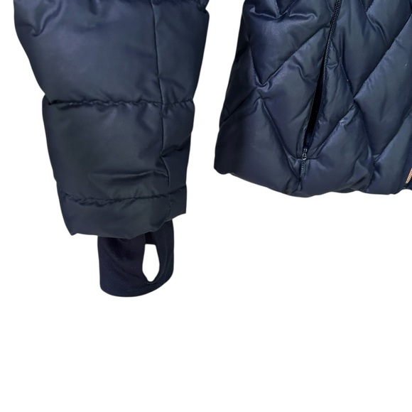 Athleta RESPONSIBLE DOWN JACKET Navy Puffer Jacket, Size Small P - Picture 6 of 10